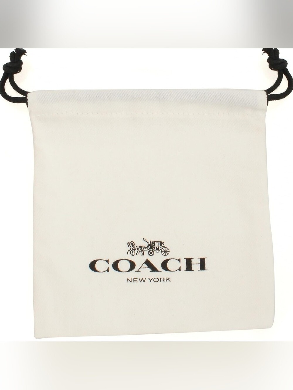 Coach Gold-Tone Stud Earrings with Clear Crystal Centers and Dust Bag - Picture 6 of 7